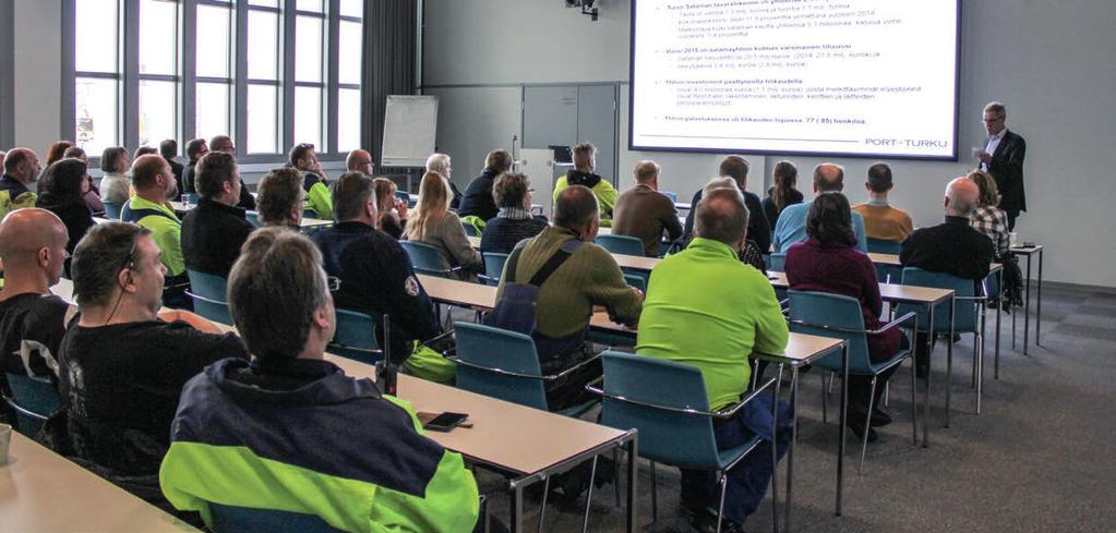 Development of operations continued in the Port organisation The Port of Turku continued the operations development process initiated in 2015 for enhancing the customer service and practical