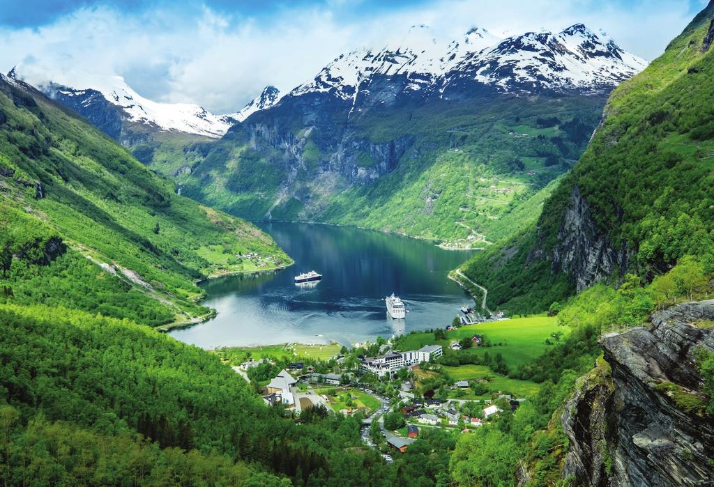 HIGHLIGHTS FJORDS OF NORWAY Roundtrip airfare from major cities in USA to London Transfers to/from airport to ship 18 night cruise aboard the Pacific Princess.