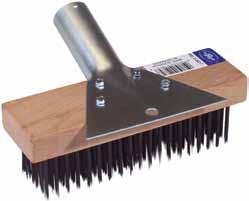 hardwood handle Carbon steel bristles Curved design for ease of use Wire Brushes 673042