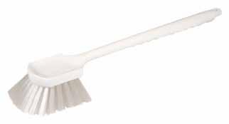 Cleaning Brush Designed for general cleaning Stiff metal bristles Ergonomic grip White Utility Brush 674046 Short Handle White