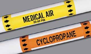 Medical Gas Pipe s-on-a-roll Designed to wrap completely around 3/4" pipes Wording Background Color Letter Color 21946 21947 Orange 84931 Purple 21948 84932 Purple 21949 62189 21950 62190 21951 62191