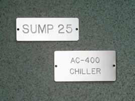 PIPE & VALVE MARKING Nameplates Etched wording Lasts Beyond Ink Fade CUSTOM Etched Nameplates 1,000 F toughness