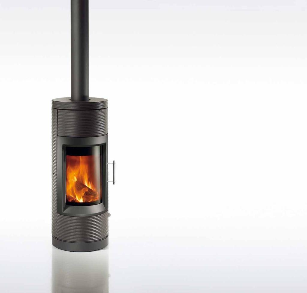 Lima Its cylindrical stove body conveys simple elegance, but a fine groove profile gives it a lively appearance a ceramic gem that can be enjoyed from every corner of the room.