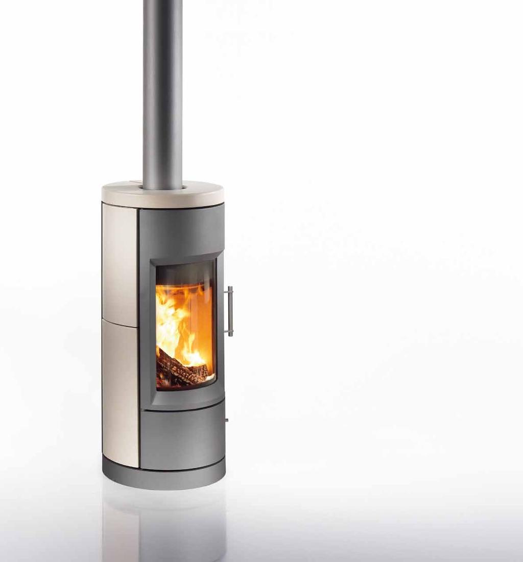 Bari A flexible multi-talent: the cylindrical Bari stove can be rotated, letting you enjoy the fascinating dance of the flames from different areas of the room be it from the dining table or from