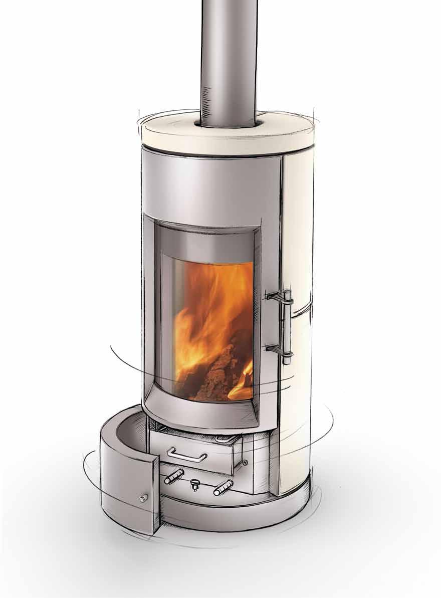Abundant heat - little wood At approx. 80%, the high degree of efficiency significantly exceeds requirements and thus ensures low fuel consumption.