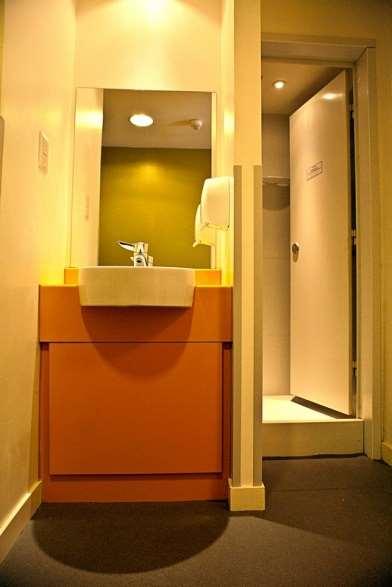 Bathrooms All of our accessible rooms are en-suite and offer the following: Door opening to the shower pod is 81cm wide.
