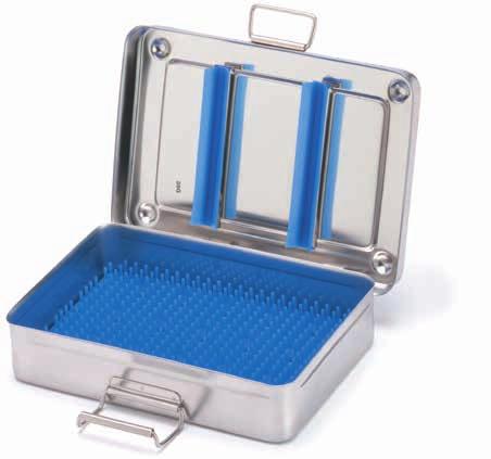 Deluxe Stainless Steel Instrument Case This case is built to withstand the roughest lab use. The lid is hinged and has a secure locking clasp.
