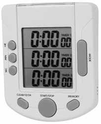 Electronic Clock / Triple Timer Three activities can be timed up or down simultaneously or individually.