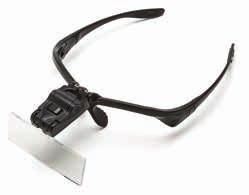 LAB ACCESSORIES Headband magnifier shown with VisorLIGHT (sold separately).