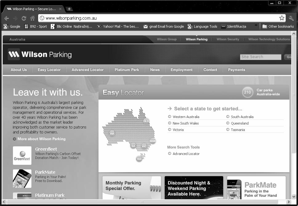 au 20 Wilson parking Wilson parking Australijski parking servis Adrese, lokacije i slike parking centara