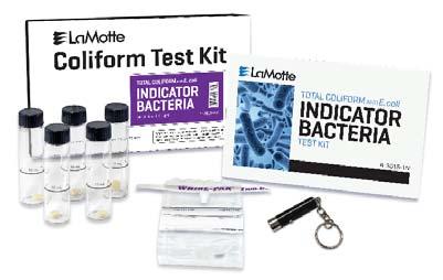 This Coliform Indicator Test Kit utilizes an easy-to-use, disposable 5-tube method to indicate the presence of Total Coliform and E.coli Bacteria in a drinking water supply.