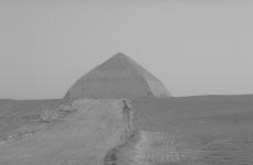 CMC S97 10630 In the fourth dynasty, the pharaoh Snefru built the first geometrically true pyramids at Dahshur, south of Saqqara.