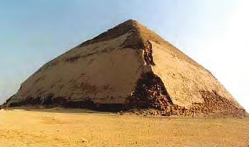 The pyramid (Figure 16) was originally about 75 m high with a base 105 m long and an incline of 57. The pyramid was made of mud brick and clay and encased in limestone.