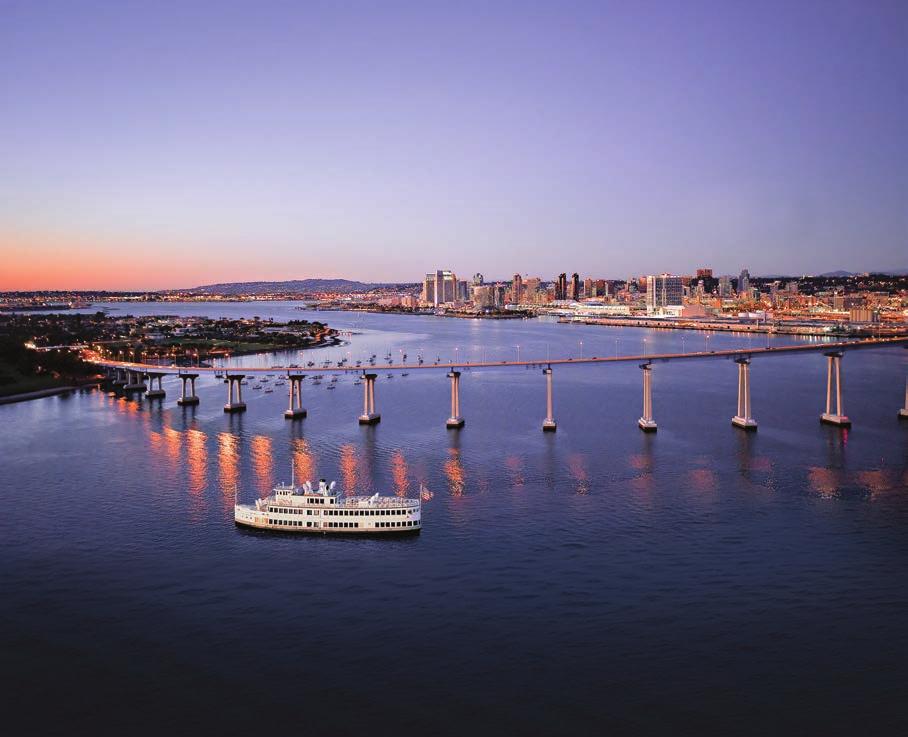 SAN DIEGO SAN DIEGO SCHEDULE * JAN SAN DIEGO DINNER SIGHTS & SIPS CHAMPAGNE BRUNCH DAILY FRI SAT SAT SUN FEB MARCH APRIL SAN DIEGO Experience the warm, balmy glory of San Diego from the comfort of a
