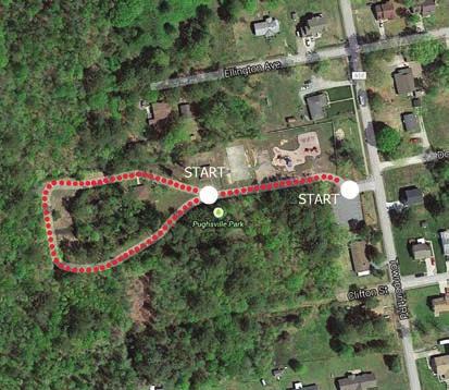 is a ¼-mile loop trail, fully paved for easy walking, jogging or