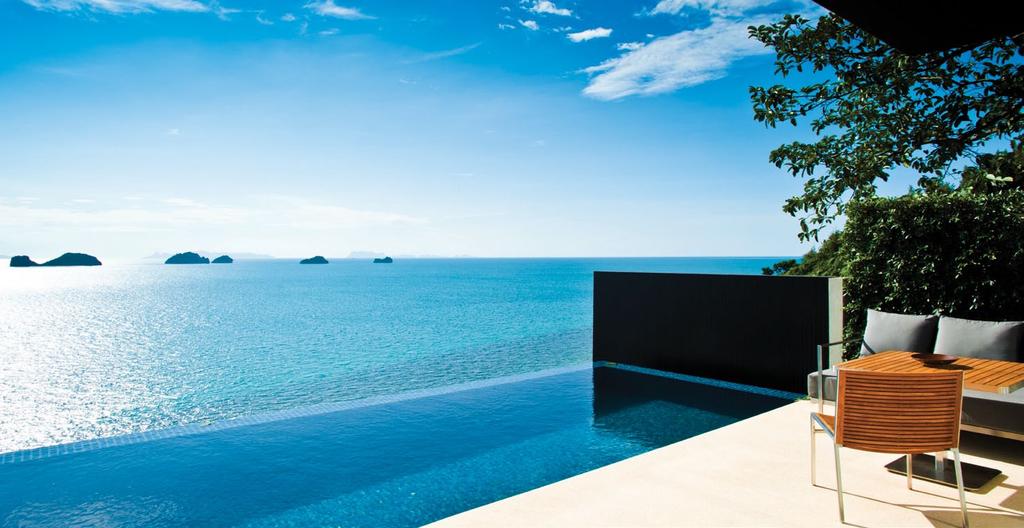 The Villas From the ultra exclusive Conrad Royal Oceanview Pool Villa to the equally lavish one, two and three bedroom Oceanview Pool Villas, Conrad Koh Samui s 81 free-standing villas boast an