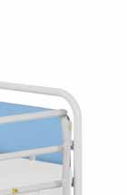 welded into the mattress platform A basic hospital bed with fi xed height
