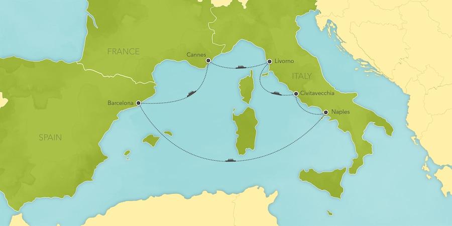 7-Night Mediterranean Magic Cruise from Barcelona Roundtrip 8 Days / 7 Nights Enhance your next Disney Cruise Line Cruise with Adventures by Disney.
