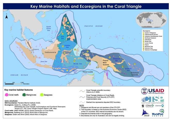 17 16 REFERENCES APPENDIX D Appendix D: Map of Coral Triangle Key Marine