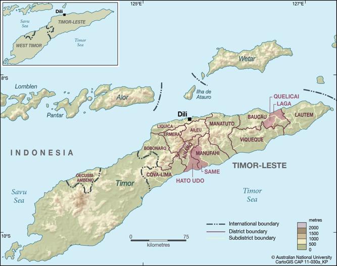 7 TOURISM & NATURE-BASED MARINE TOURISM 17 REFERENCES IN THE CT 7.2.1 Timor-Leste Country Overview (Source: UN Data/ United Nations Statistics Division unless indicated) Size: 14,919 sq.