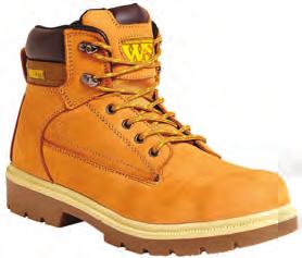Worksite Wheat Safety Boot Himalayan 4040 Goodyear Welted Safety Boot Midsole Protection Heat resistant upto 300 C SRA Slip resistance EN ISO 20345 Available in Black, Brown & Honey Wheat Nu-Buck
