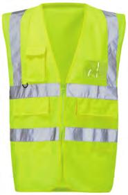 32 Contrast Vest - Navy Fully certified to EN471 Class 2 100% Polyester Velcro Fastening Available in High Visibility Yellow and Orange Certified to EN471 class 2 100% Polyester 3 button front