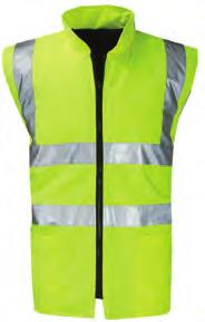 Reversible Body Warmer Suit High Visibility Suit EN471 Class 1 Available in yellow or orange GO/RT 3279 (Orange only) Mobile phone pocket 80% polyester, 20% cotton Regular (31 1 / 2 ") Tall (33 1 / 2