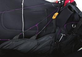 Minor adjustments to the overall length of the pod can be made by moving the position of the knots on the upper anti-forget lines (grey) and the lower (purple) knots.