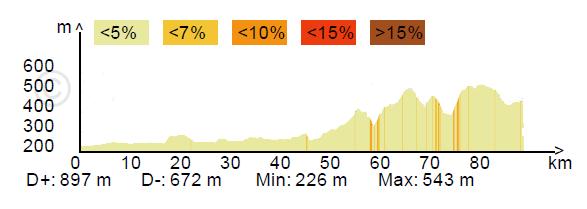 043km Digoin > Cublize This stage will be the longest of this TdFFFR 2015 with almost 90 km.