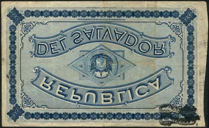 THE ANDEAN COLLECTION OF SOUTH AND CENTRAL AMERICAN BANKNOTES 294 Republica del Salvador, Deuda Interior del Pais, 2 pesos, 1 April 1877, serial