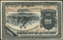 Banco Americano de Guatemala, a group of specimens (5), ND (ca 1914), red zero serial numbers, the 1 and 5 pesos black and white, 25 pesos, black and white with a pale blue panel, the 500 pesos,