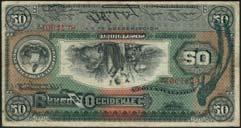THE ANDEAN COLLECTION OF SOUTH AND CENTRAL AMERICAN BANKNOTES 313 Banco del Occidente en Quezaltenango, 20 pesos (3), 1 August 1914, red serial numbers, black and pale pink and pale