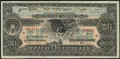about very fine (3) US$200-250 314 Banco del Occidente en Quezaltenango, 20 pesos (2), 15 January 1918, red serial numbers 001171 and 076267, black and pale pink and pale