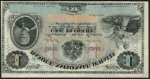 Republique D Haiti, 2 gourdes, L.16 April 1827, series C, serial number 1069349, black on yellow paper, 2 gourdes, L.