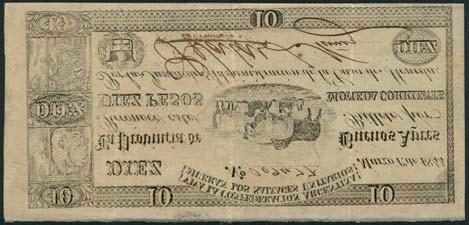 corners (Pick S384, S385), first very fine, second fine, third very good, scarce (3) 14 Casa de Moneda, Argentina, 10 pesos, 1 March 1944, serial number D09477, black