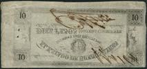 fine to very fine (6) US$500-700 16 Banco y Casa de Moneda el Estado de Buenos Aires, 1 peso (3), 1 May 1856, manuscript serial numbers, black and