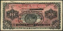 THE ANDEAN COLLECTION OF SOUTH AND CENTRAL AMERICAN BANKNOTES 365 Republica del Paraguay, 50 centavos (3), 1894, black and orange, arms at centre, 1 peso, pink and pale blue and 5 pesos,