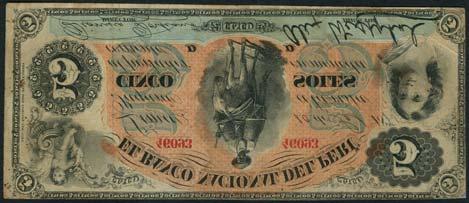 THE ANDEAN COLLECTION OF SOUTH AND CENTRAL AMERICAN BANKNOTES 376 Banco Nacional del Peru, 5 soles, 10 September (?