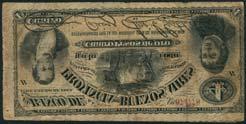 January 12, 2018 - NEW YORK 26 El Banco de la Provincia de Buenos Aires, 2 pesos oro, 8 November 1881, serial number F078398, black