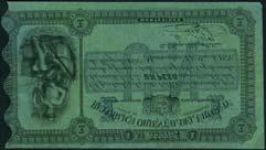 note, good very fine, a lovely example US$150-200 444 Republica Oriental del Uruguay, specimen 10 pesos, 4 May 1870, black on