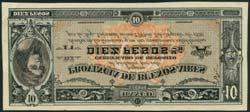 January 12, 2018 - NEW YORK 30 El Banco de la Provincia de Buenos Aires, 2 pesos oro, 5 November 1881, serial number E033678, black on orange and green underprint, A.