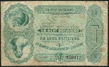 January 12, 2018 - NEW YORK 38 El Banco Nacional, Republica Argentina, 1 peso (2), 5 November 1881, serial numbers L0773030 and L1182554, also 1 peso, 14 October 1885, serial number L1281193, all