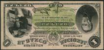 US$150-200 40 Banco Provincial de Cordoba, 1 peso, 1 January 1889, serial number 174039, black and green, J.