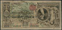 THE ANDEAN COLLECTION OF SOUTH AND CENTRAL AMERICAN BANKNOTES 52 Banco Nacional, Republica Argentina, 1, 2, 5 and 10 pesos, 1 January 1888, black on coloured underprints, famous generals and