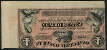 paper, also remainder 1 real plata boliviana (4), 1 July 1873, black and tan, ship at top centre (Pick S1472, S1476, S1477), 1/2 very fine, others extremely fine or better (8) US$600-800 62 El Banco