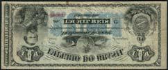 (5) US$500-700 134 Imperio do Brasil, 1 mil reis (4), ND (1870), Estampa 5, black on blue underprint, Dom Pedro II at left, arms at right, boat, tree and
