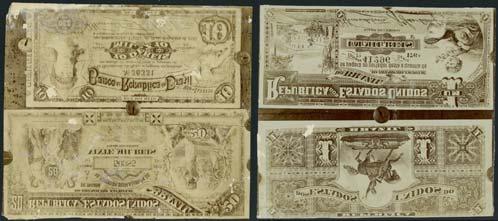 farmers in fields, and city scene respectively (Pick unlisted), Bradbury printed barely any of the state notes for Brazil, and none around this date, so these designs likely represent a failed