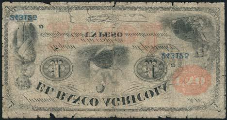 THE ANDEAN COLLECTION OF SOUTH AND CENTRAL AMERICAN BANKNOTES CHILE 177 El Banco Agricola, Chile, 1 peso, 18(?