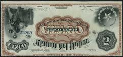 US$400-500 188 Banco del Pobre, Chile, remainders for 1 and 5 pesos, 187- (1876-78), serial numbers 23626 and 23569, black and