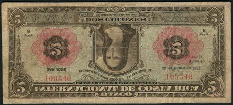 THE ANDEAN COLLECTION OF SOUTH AND CENTRAL AMERICAN BANKNOTES 246 Banco Internacional de Costa Rica, 2 colones (2), 20 January 1932 and 5 November